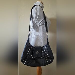 Harley-Davidson Black Studded Shoulder Bag